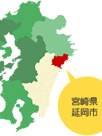 延岡市の地図