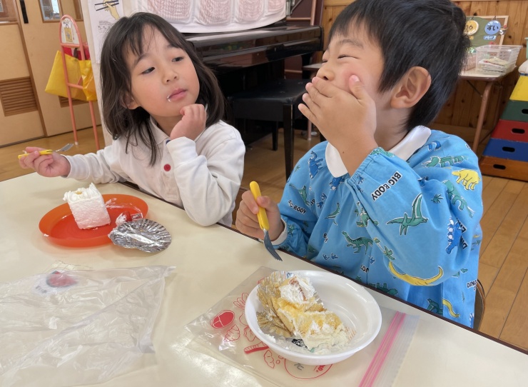 最後は、クリスマスケーキも食べた写真