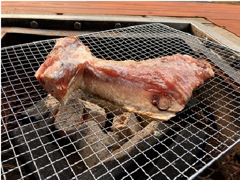 ブリカマの炭火焼き