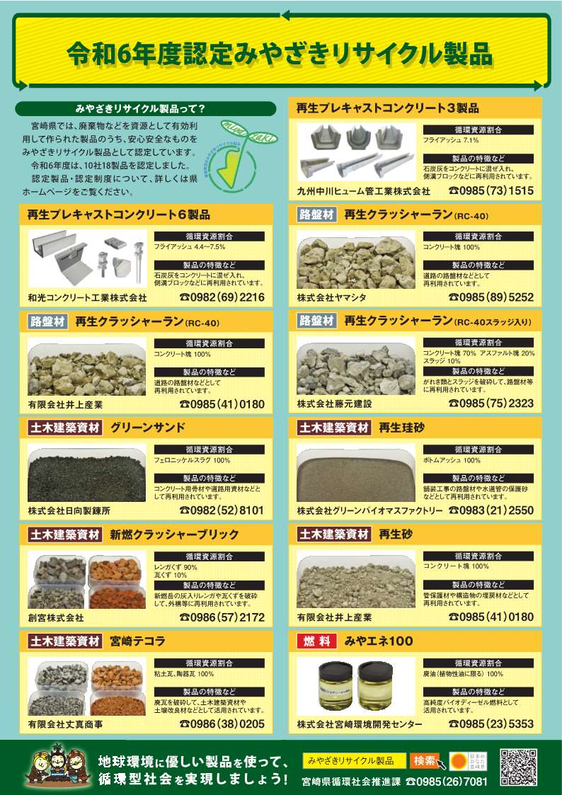 みやざきリサイクル製品募集のお知らせチラシ２