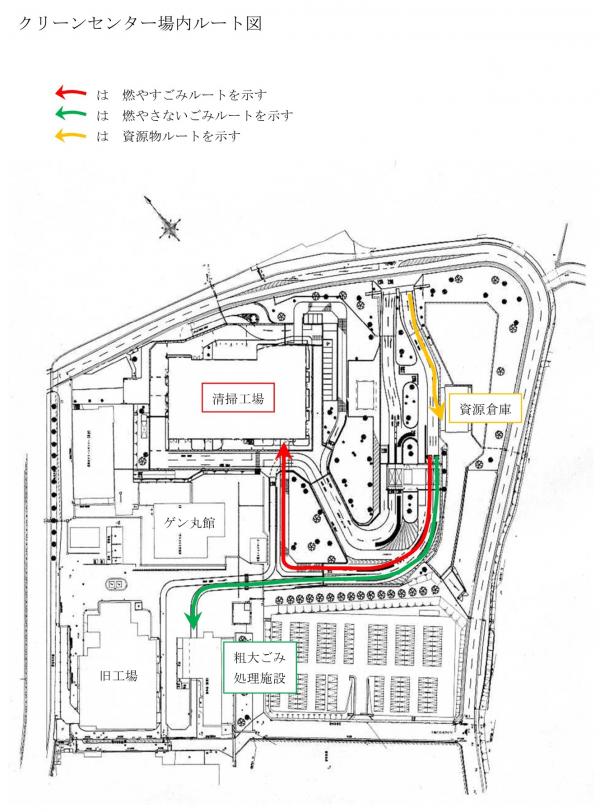 クリーンセンター場内ルート図
