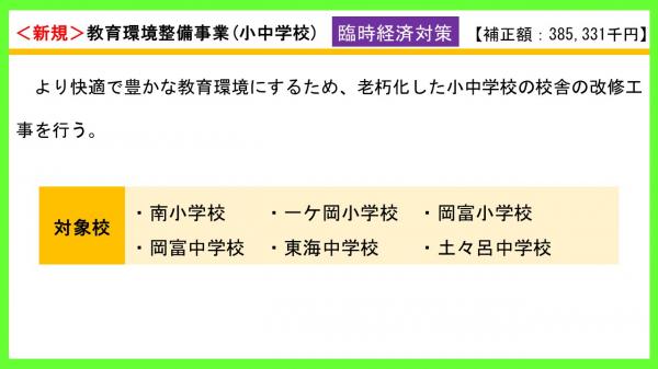 教育環境整備事業(小中学校)