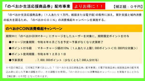 のべおか生活応援商品券配布事業