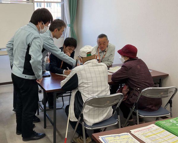 個別避難計画作成相談会の様子