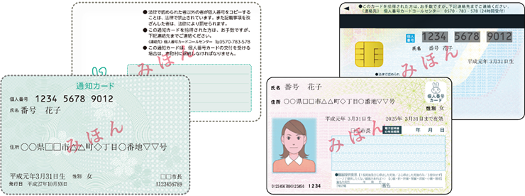 通知カードと個人番号カードの違いの画像