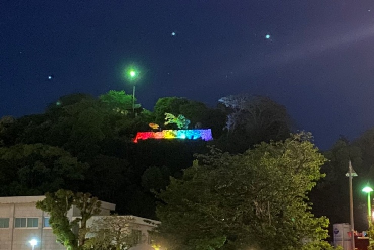 城山石垣ライトアップの画像