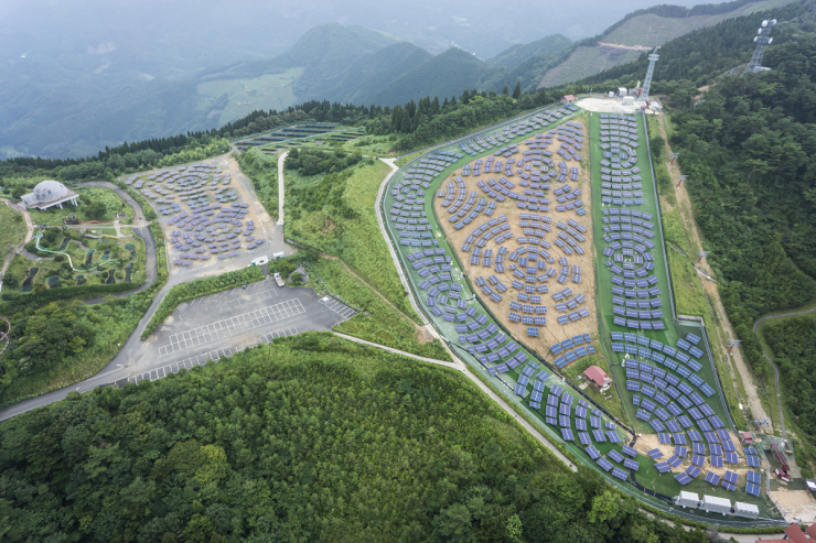 ＥＴＯランド速日の峰ＭＳ発電所 空撮写真１