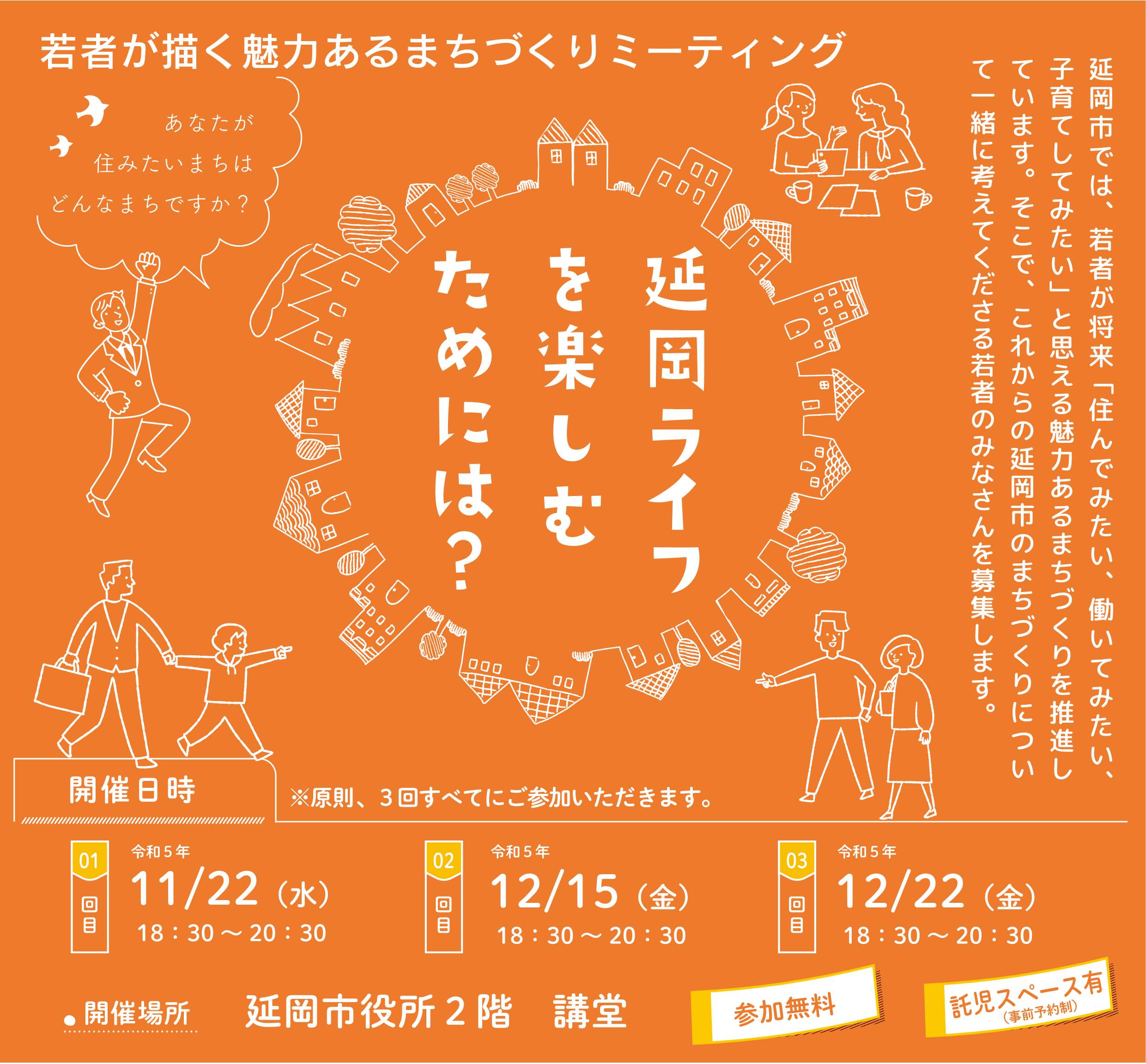 若者が描く魅力あるまちづくりミーティング画像